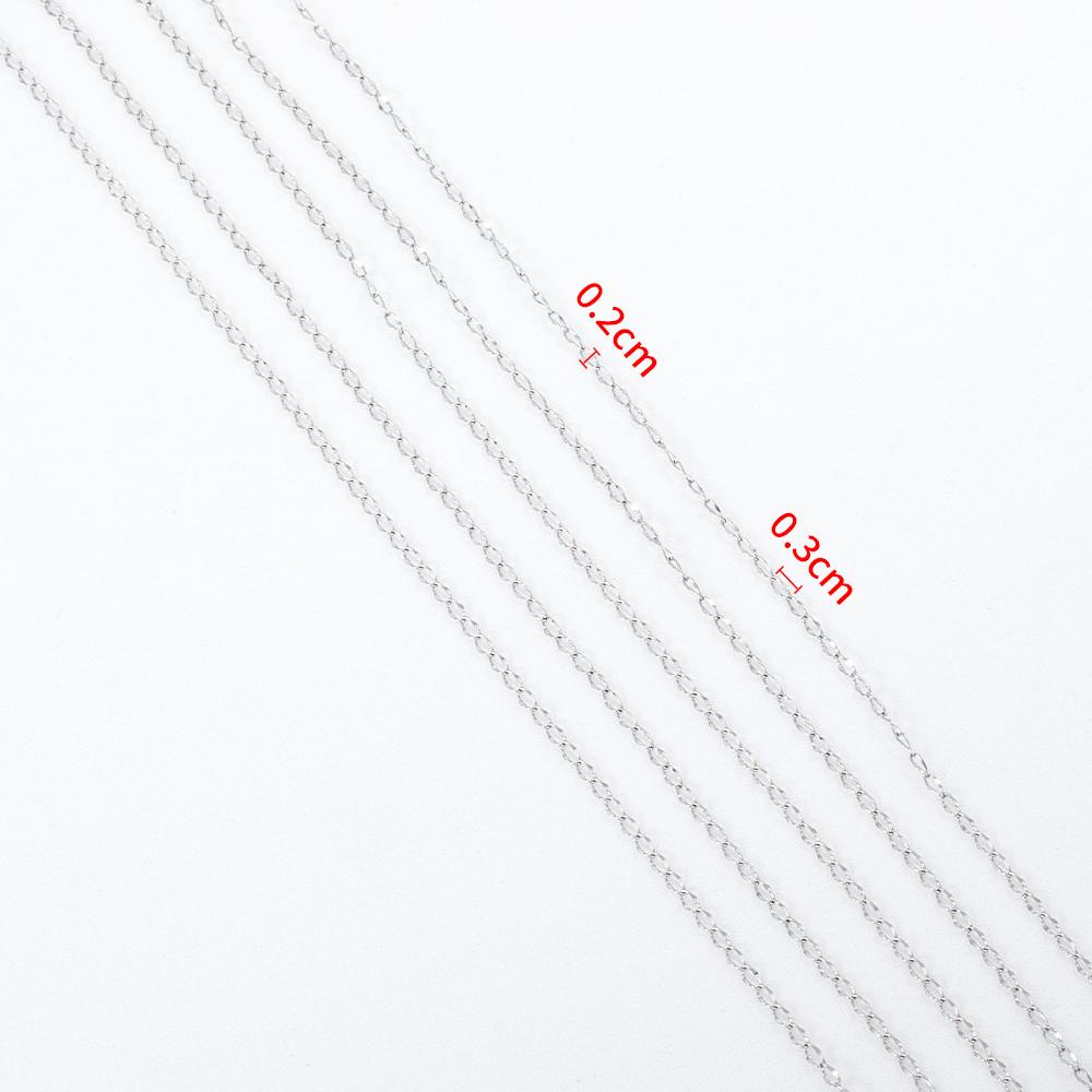 2M/roll Stainless Steel Thin Twist Chain 2mm Gold Color Silver Color Metal Link Chains for DIY Necklaces Bracelet Jewelry Making