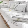 Summer Cooling Fabric AntiSlip Sofa Cover for Living Room Marble Pattern Breathable Ice Silk Sofa Slipcover Simplicity Couch Mat