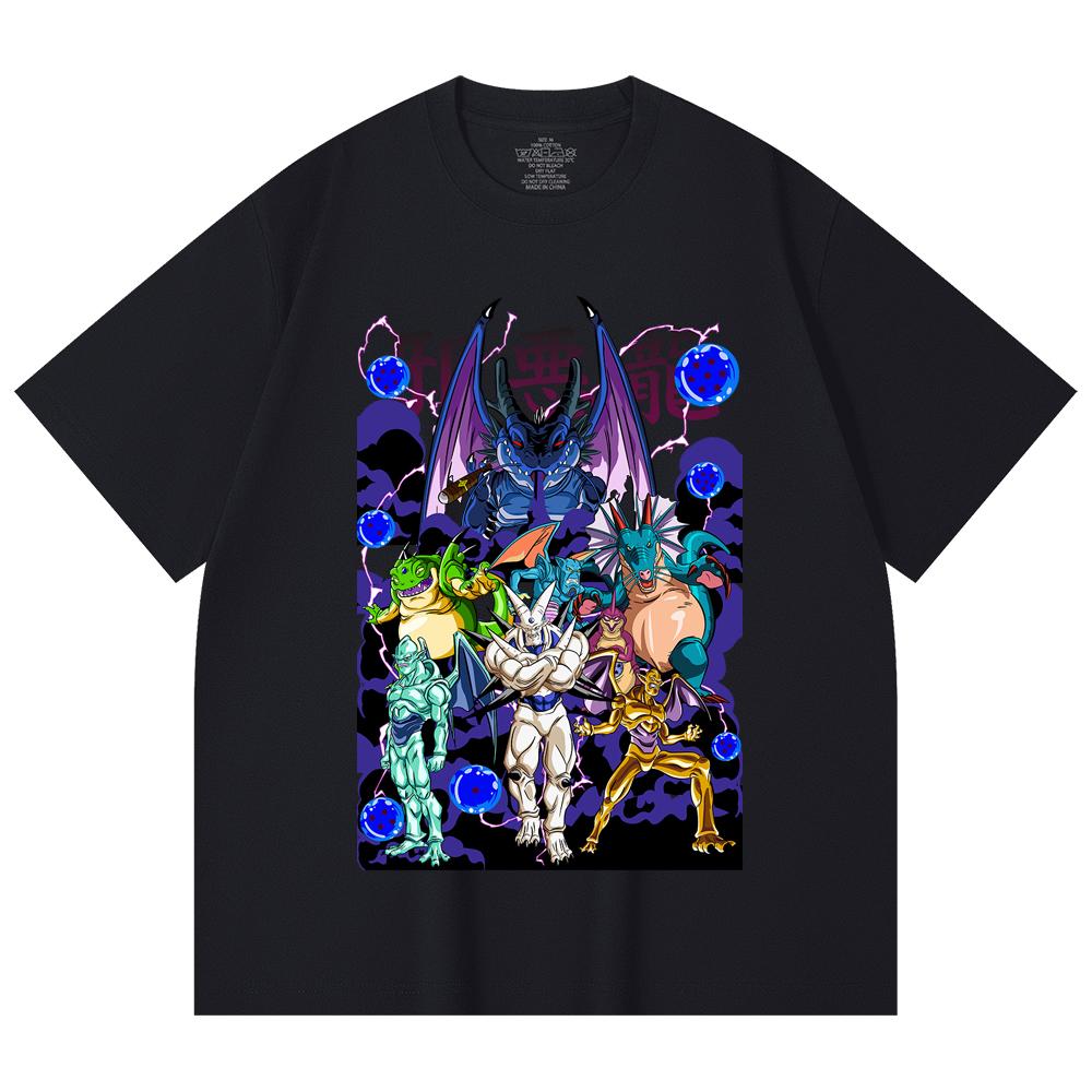 230 Gsm 100% Cotton Dragon Ball V38 Dragons Print Unisex Heavy Cotton T Shirt