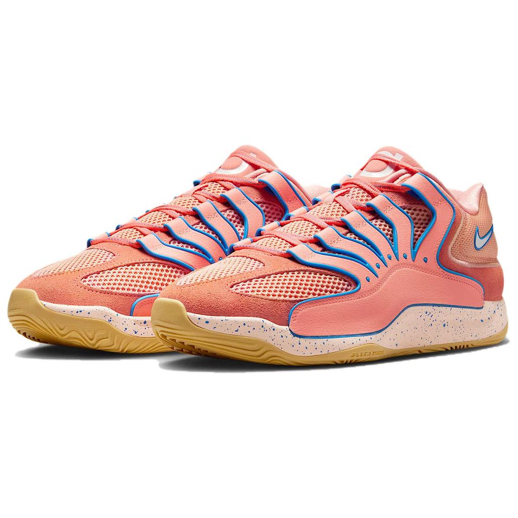 Nike KD 18 Wygodne Wszechstronne Oddychające Niskie Buty do Koszykówki Męskie sneaker Różowe HV1991-601