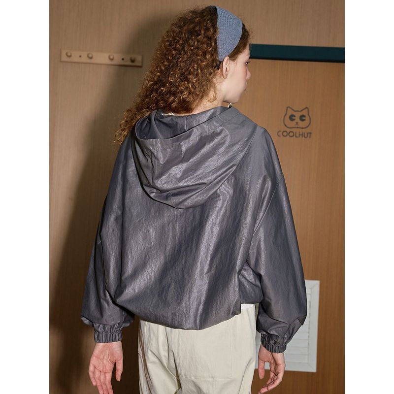 Coolhut American Retro Style Lightweight Loose Casual Short Hooded Outdoor Spring Women's Jacket Breathable and Sporty