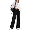 Women's Fashion Loose Solid Color With Pockets Elastic Waist Sports Casual Pants