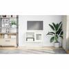 VidaXL TV Stand White 68x39x60.5 Cm Steel, TV Stand, TV Sideboard, Multimedia Cabinet, TV Bench, Hi-fi Cabinet, Center 853391