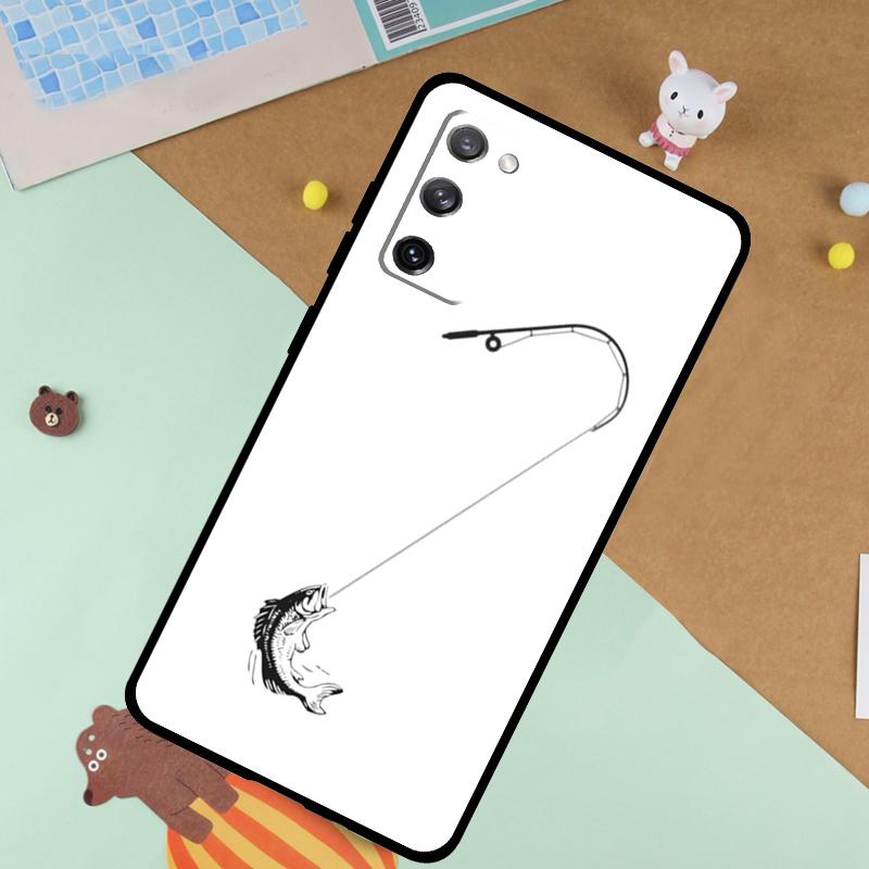 Fish Hook Fishing Soft Case For Samsung Galaxy S24 Ultra S9 S10 S20 S22 S23 Plus S21 FE S25 Ultra Funda Cover