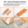 WUTA Leather Craft Oblique Leather Blade DIY Craft Tool Oblique Knife, Knife, Width Approx. 35mm, (Right + Straight)