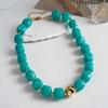 Multi Color Beaded Necklace Resin Acrylic Vintage Choker Resin Beaded Chokers  Vacation Accessories
