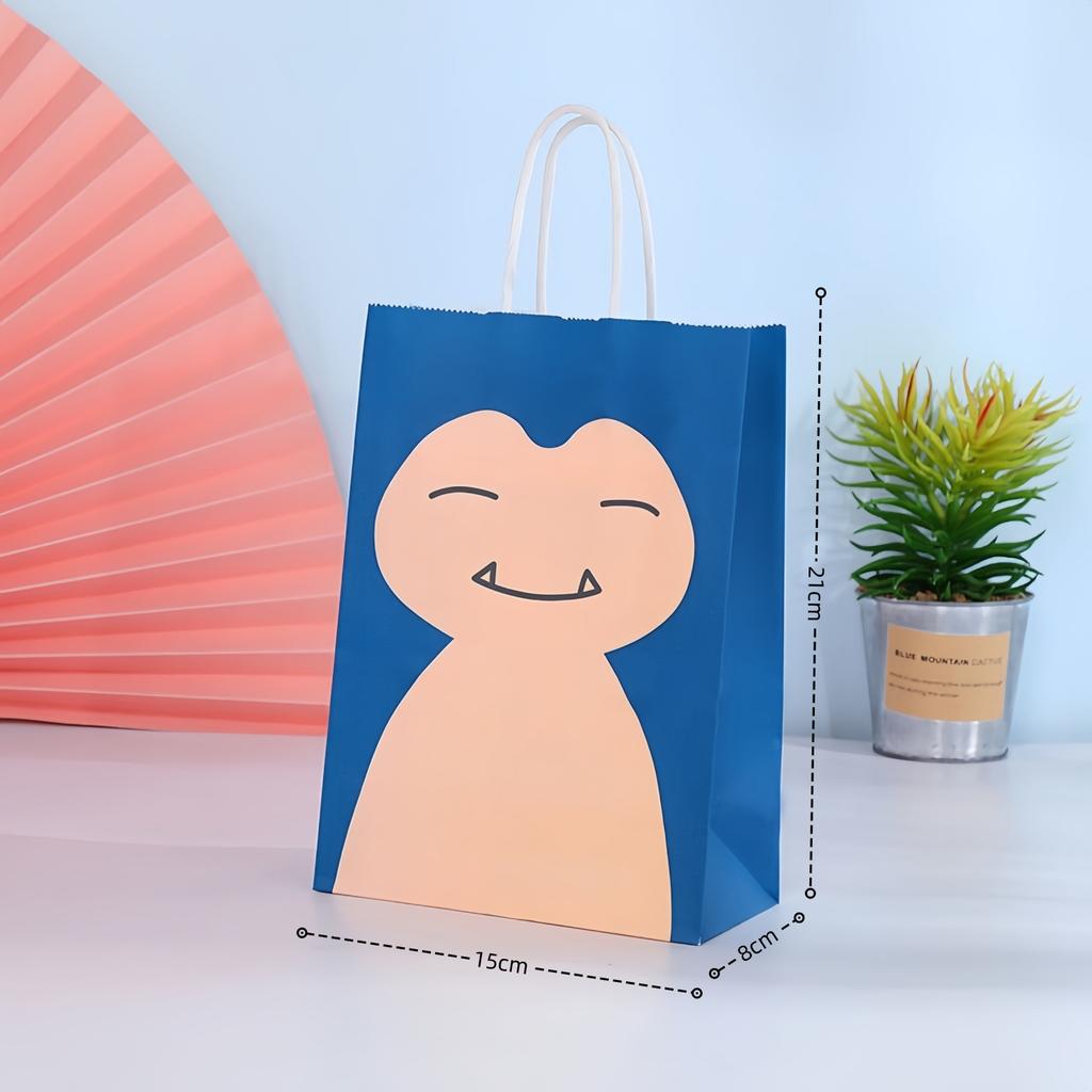 Pokemon Gift Bags Birthday Party Decoration Pikachu Candy Paper Bags Goody Biscuit Package Kids Boys Favors Gifts Party Supplies