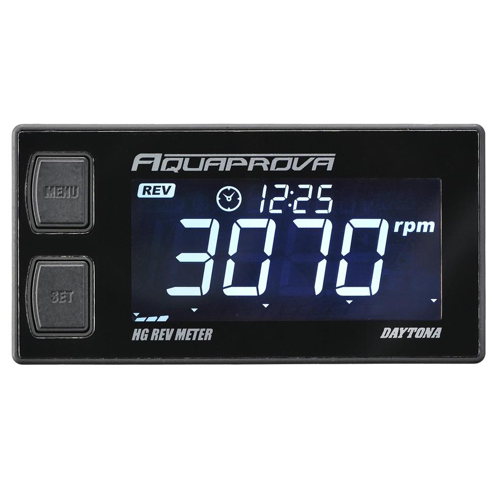Daytona AQUAPROVA Motorcycle HG Rev 72815 Tachometer, Digital, Waterproof, Backlight, Series, Meter,
