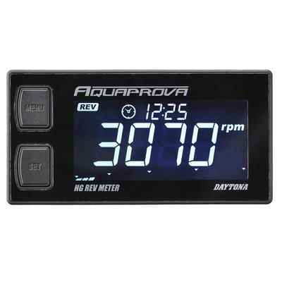 Daytona AQUAPROVA 72815 Compte-tours de moto, Numérique, Étanche, Rétroéclairage, Série HG, Compteur de régime