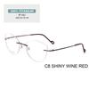 Pure Titanium Glasses Anti Blue Light Rimless Cat Eyes Transparent Women's Glasses with Diopters Plus Women's Eyeglass Frame +1
