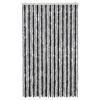 Fly Screen Curtain Grey and Black 118 X 220 Cm Chenille