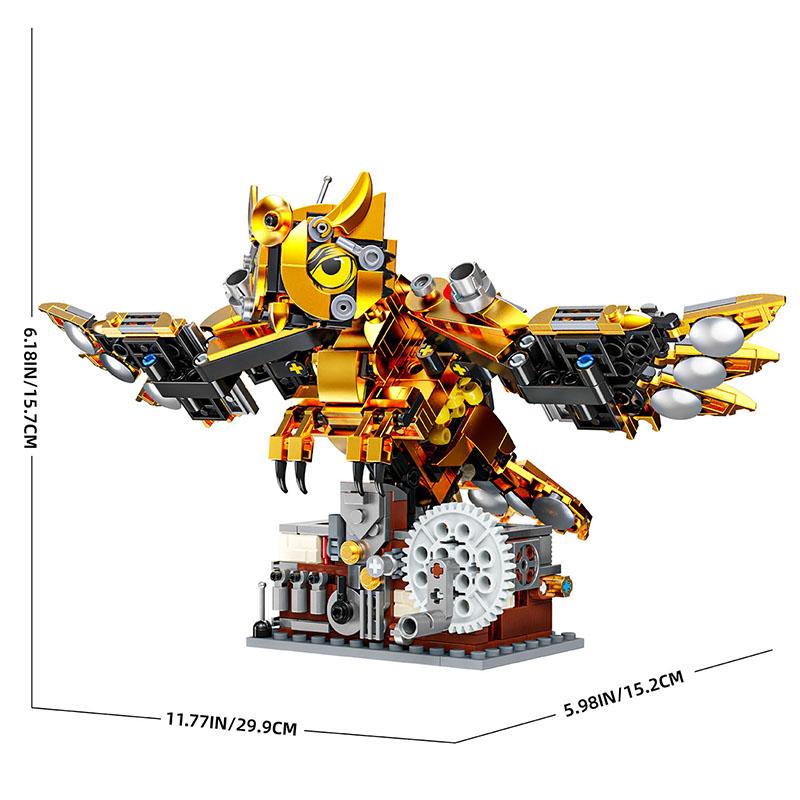 606Pcs High-Standard Mechanical Owl Superior-Grade Construction-Set Premium-Quality Block Play Sets Premium-Quality Sets Premium-Quality