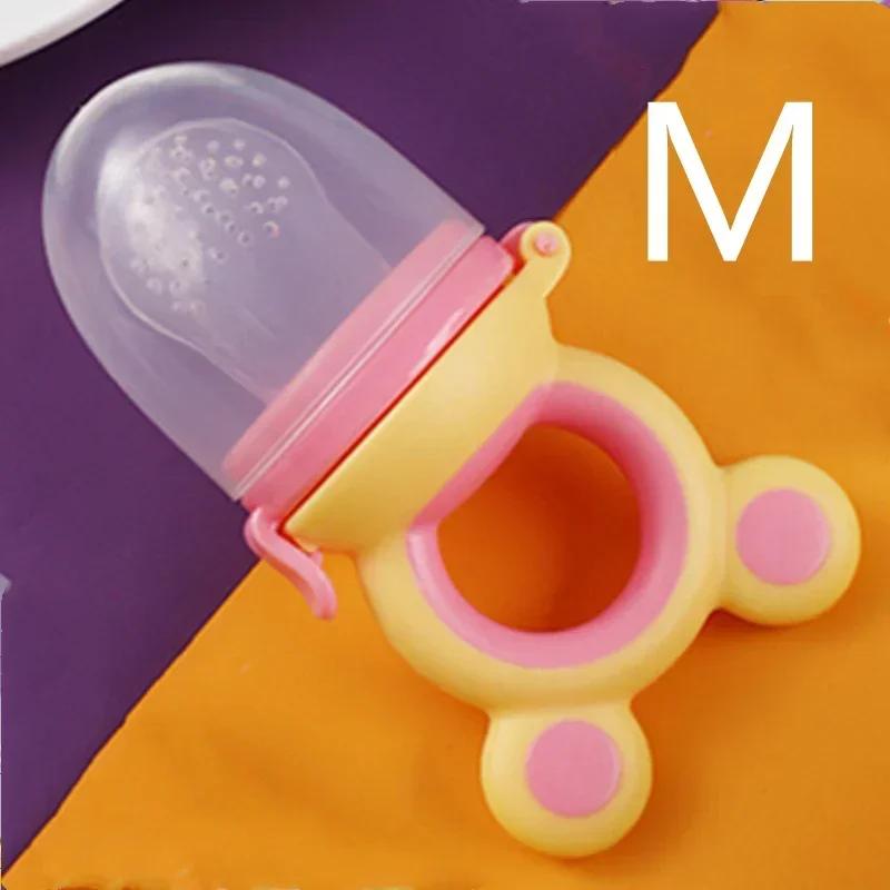 Baby Feeder Silicone Fresh Food Nibbler Kids Boy Girl Bear Ear Fruit Feeding Cute Infant Baby Supplies Nipple Soother Bottles
