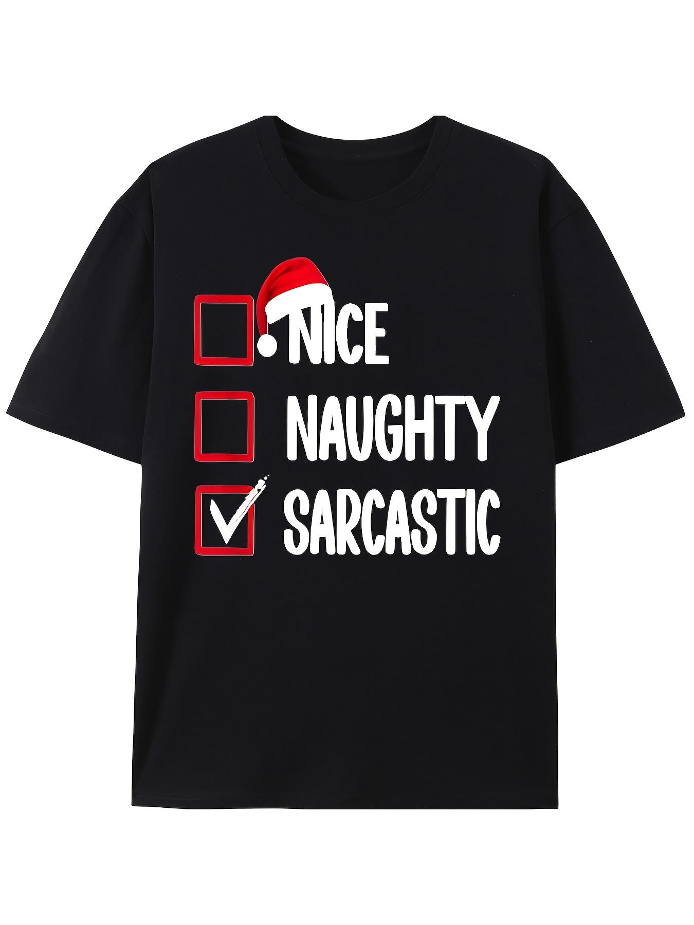 Top Pick Unisex Naughty or Nice Checklist Graphic TShirt S