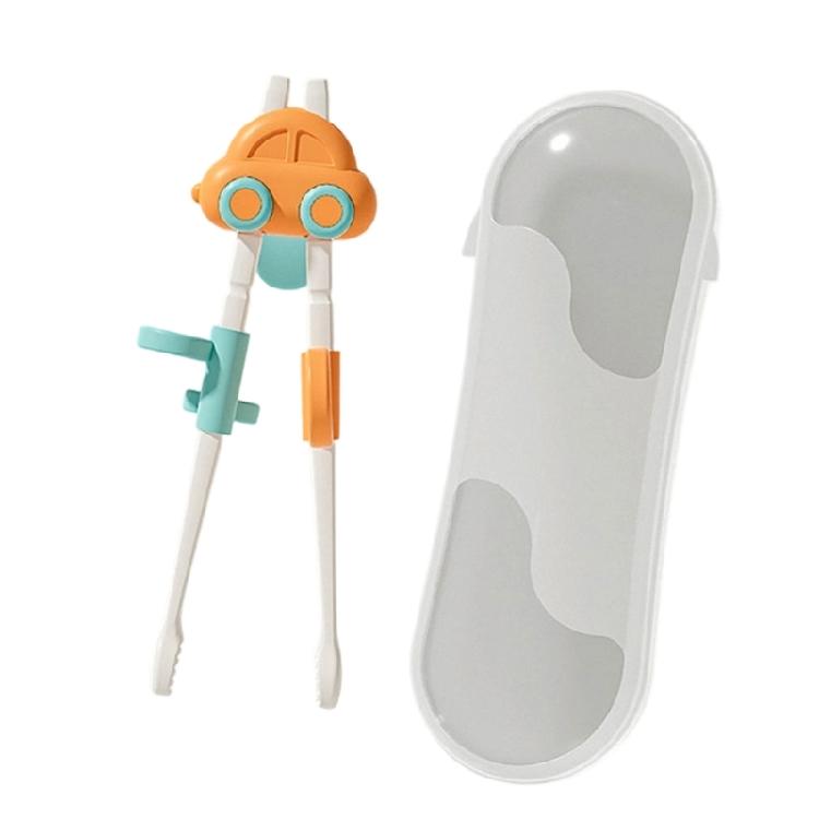 

Cartoon Car Pattern Children Learning Practice Chopsticks Practical ABS Training Chopsticks for Beginner Toddler оранжевый