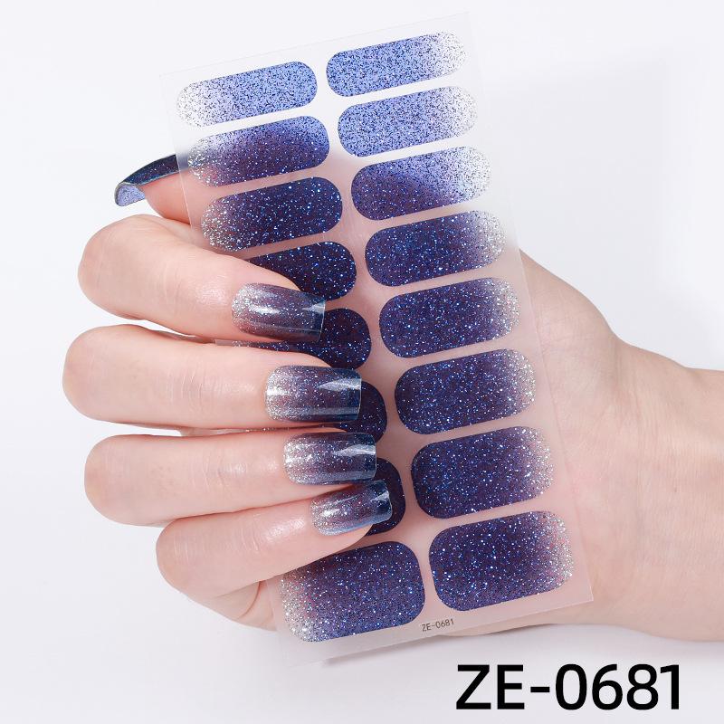 2025 Koreanische Farbverlauf Glitzer Katzenaugen Nagelkunst Aufkleber - Wasserdicht