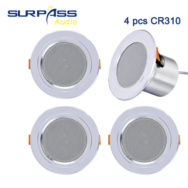 8Ohm 10W Bathroom Ceiling Speaker Background Music System Moisture-proof Aluminum Can Fashion In-ceiling Speaker Sound Quality 5