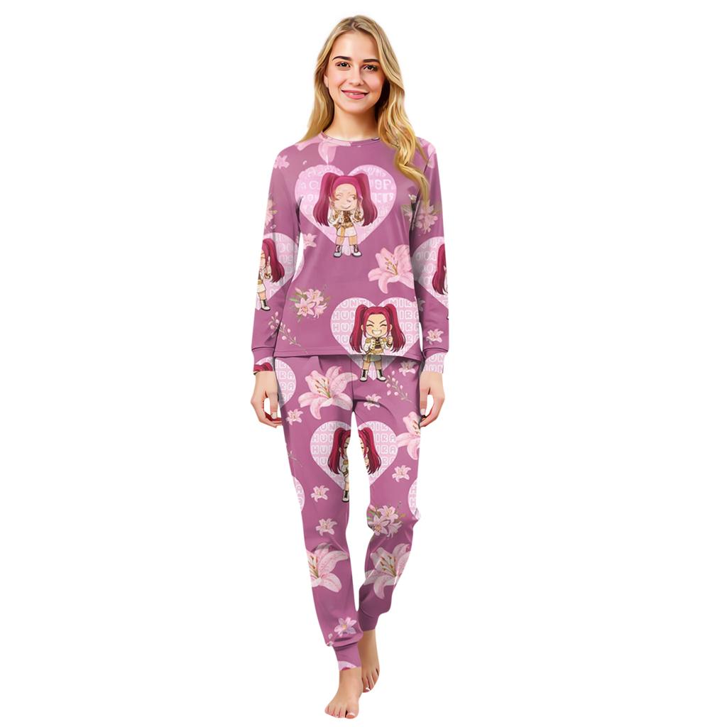 Prints Family Matching Long Sleeve Tops+Pants Set Family Matching Sets