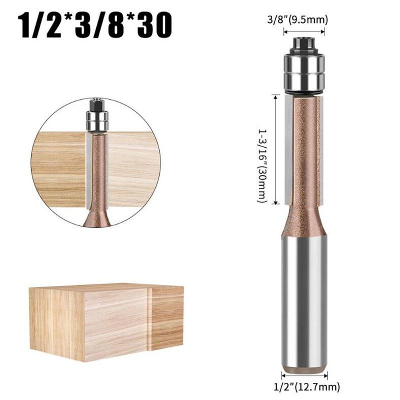 

Фрезерная фреза с двойным подшипником для заподлицо, профессиональная фреза для деревообработки, для дерева, хвостовик 12 мм 1/2 дюйма 12.7mm shank NO3
