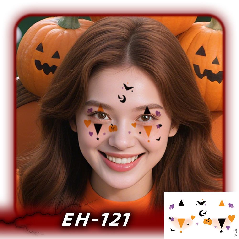 2025 Scary Halloween Waterproof Face Tattoo Stickers 120x75mm