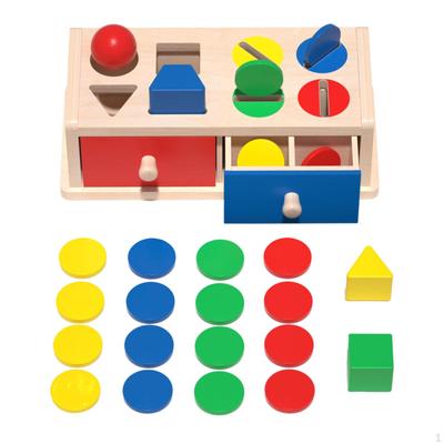 Wooden Object Montessori Toy Developmental Toddlers Ball Matching Box Boxes