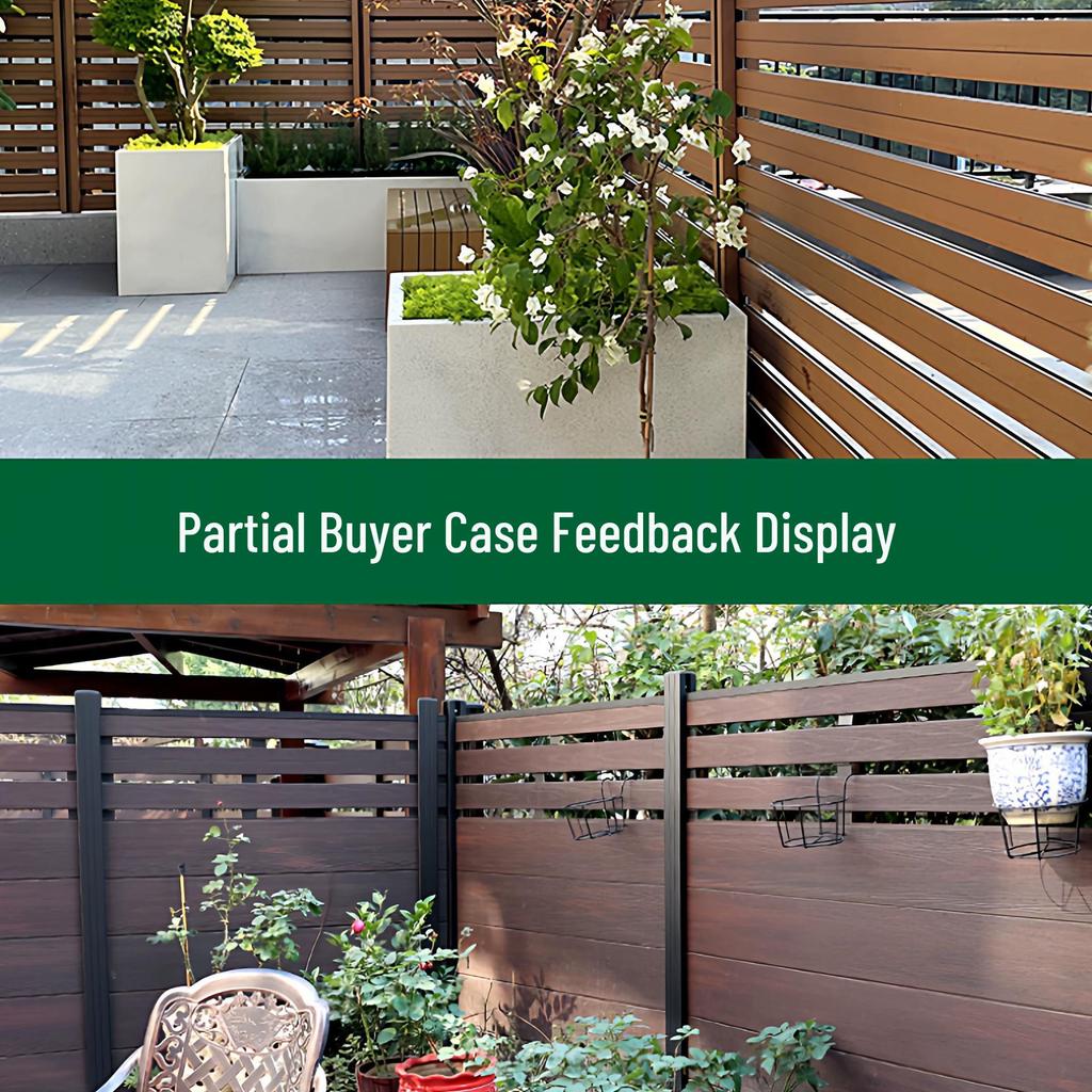 WPC Outdoor Fence: Sunscreen, Waterproof, Anti-Corrosion Wood for Garden and Courtyard Installation