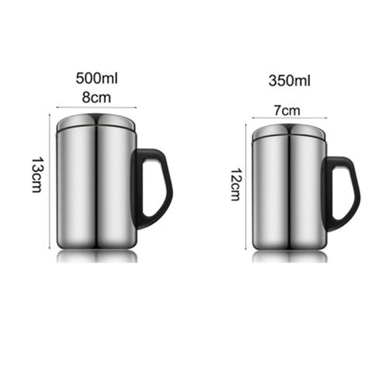 Coffee Water Cup Cup 350ml/500ml Travel Mug Silver