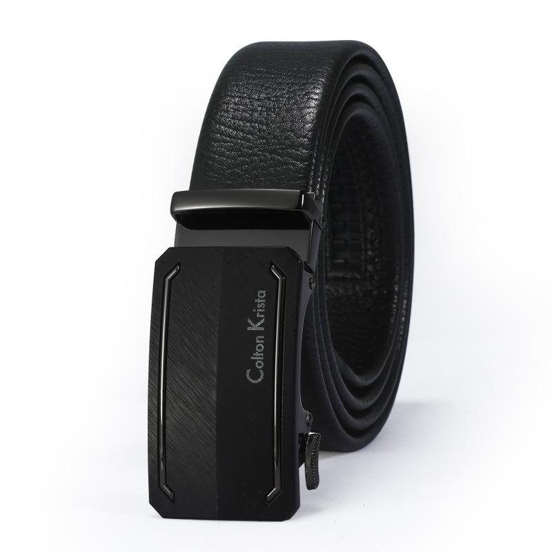 

Ремень мужской автоматический пряжка коровья кожа повседневный ремень Zhongqing деловой ремень 130cm