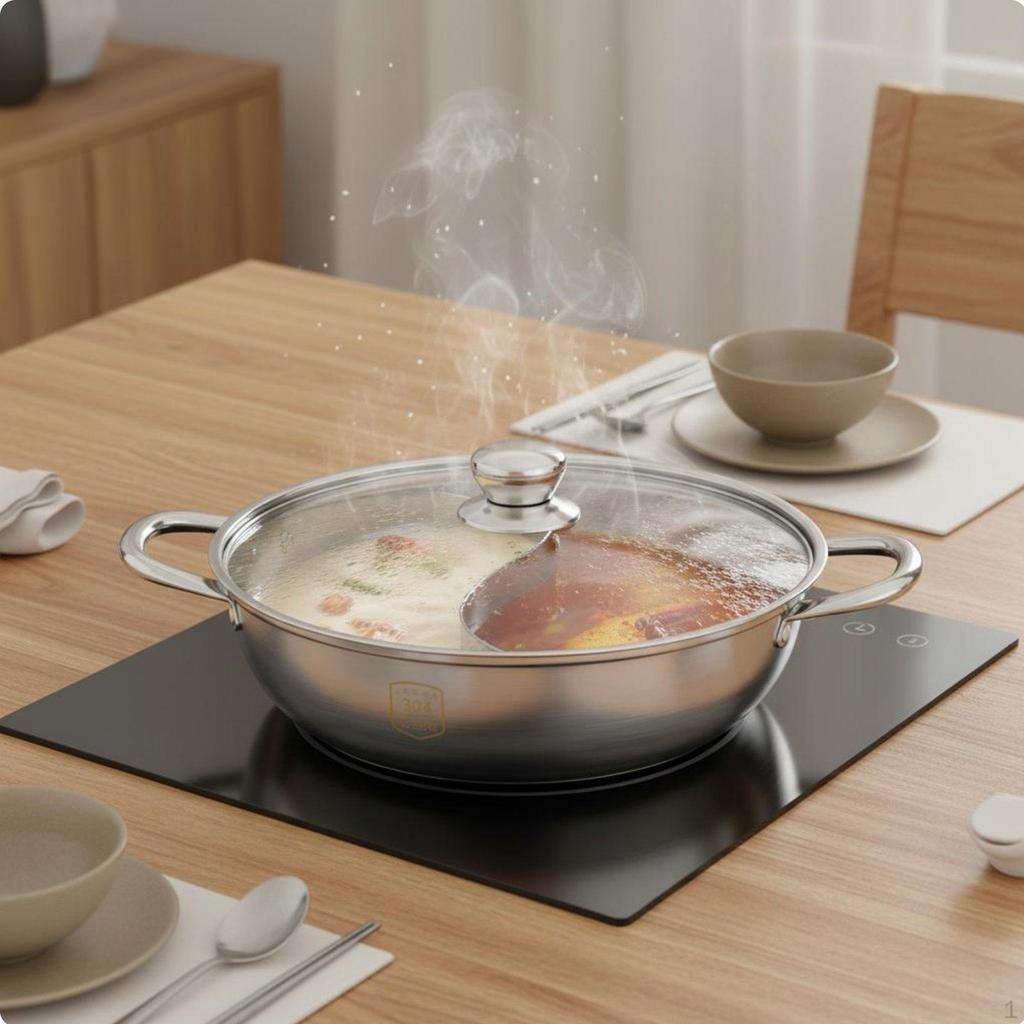 Divided Pot Gas Cooktop Safe Cookware Easy to Clean for Restaurant