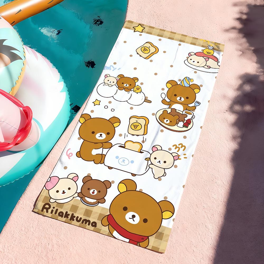 

Cartoon R-Rilakkuma-S Cute Towel Quick Dry Soft Yoga Swimming Fitness Mountain Climbing Large Beach Towels W40*H60(CM)