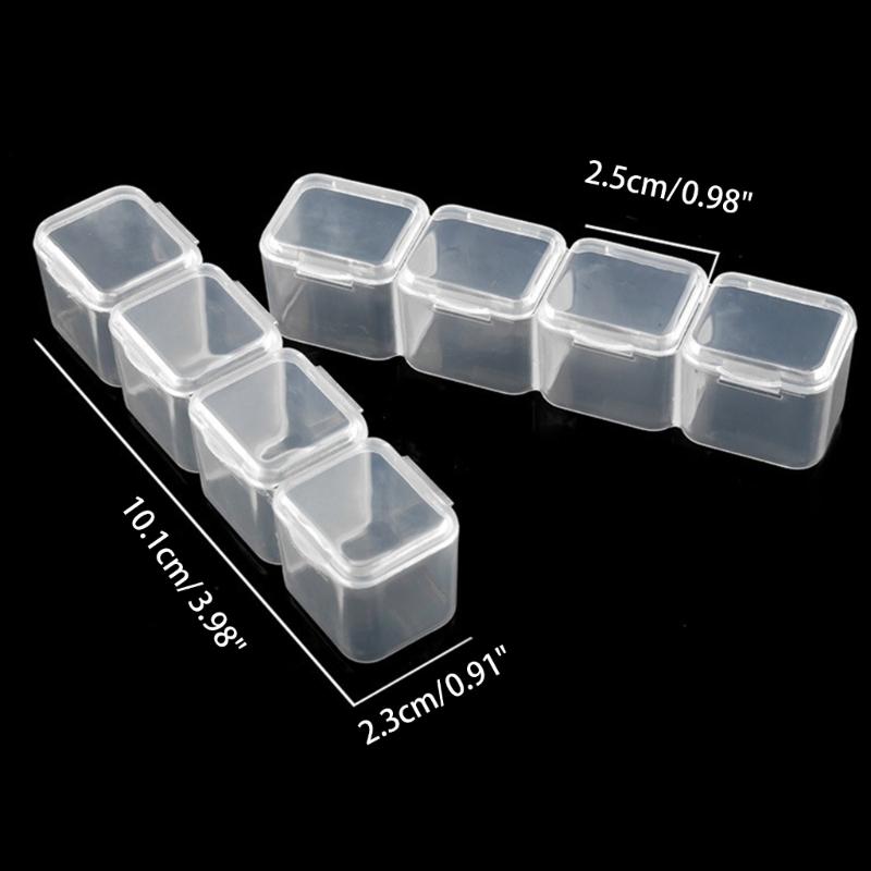 Practical 56 Grids Jewelry Organizer Box Independent for Rhinestone Crystal Bead Organizer Container Small Parts Storage