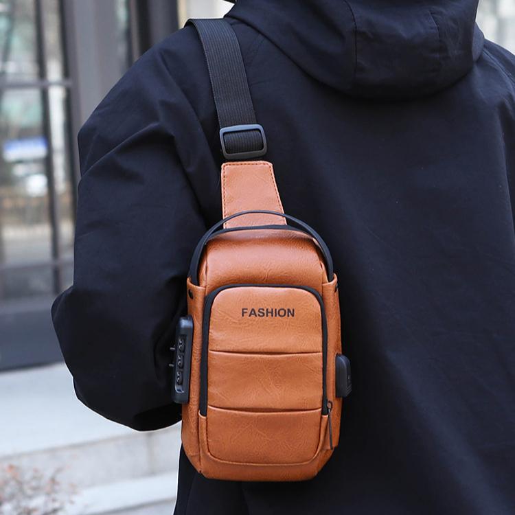 2025 Motorcycle Bag Single Shoulder Crossbody Chest Bag Men's Mobile Phone Bag Certificate Bag USB Anti-theft