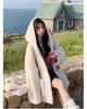 Korean Style Women's Winter Lambswool Coat, Hooded and Thickened for a Warm, Slim Look