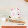 Cartoon Knock Knock Wooden Fish Ornament - Cute Granule Lucky Cat Decoration for Office