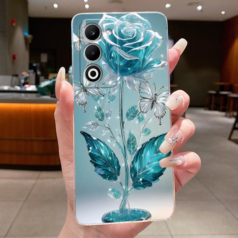 Jelly Case For OPPO A5 A5i Pro A6i Flower Butterfly Phone Cases Capa For Oppo A5 5G Soft Silicone Coque Transparent TPU Cover