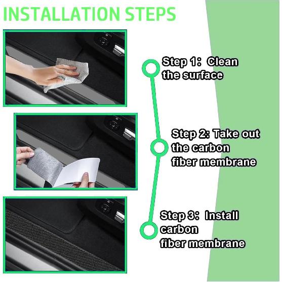 Car Door Sill Protector, 9PCS Carbon Fiber Car Bumper Protector | Car Door Sill Strip,Rear Bumper Protective Film,Universal Automobile Accessories