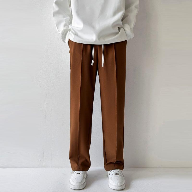 Business Men's Y2K Clothes Black White Hihg Waist Straight Trousers Sweatpants Casual Drawstring Baggy Fashion Suits Pants Harajuku Luxury For Women