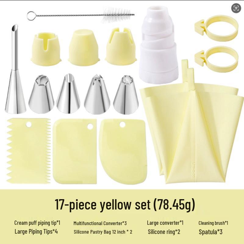 Nordic Disposable Piping Bags & Tips Set for Cake Decorating