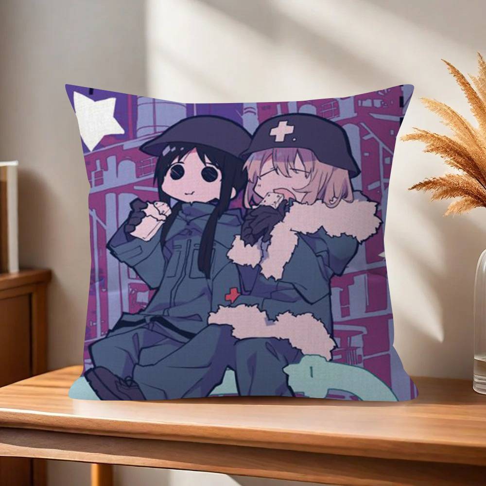 Anime Girls LLast Tour   Maple Design Cushion Cover Happy Autumn Harvest Decor Holiday Decorati Pillow Cover