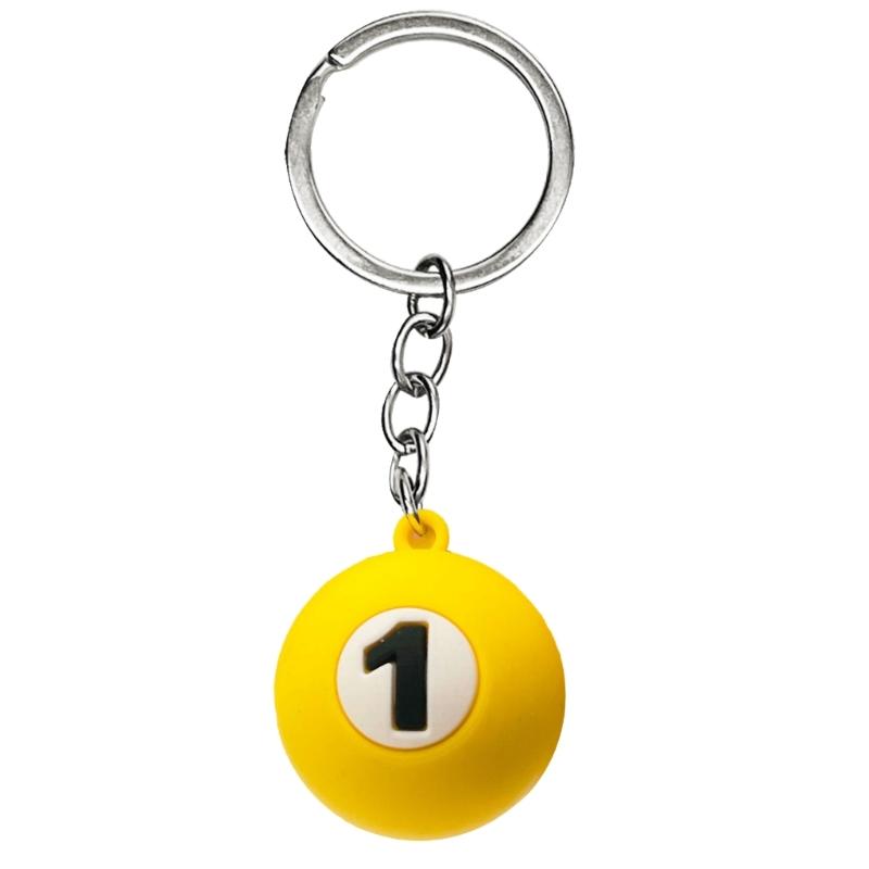 

Креативный симуляционный брелок-подвеска для бильярда №1 - №9, брелок-кольцо для ключей в виде бильярдного мешка, спортивный сувенир в подарок