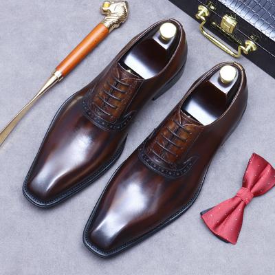 Shoes Men's British Business Dress Leather Large Size Oxford Shoes Trend Handmade Men's Shoes