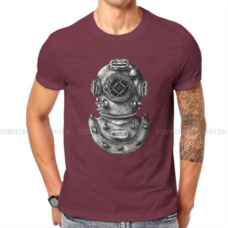 Tauchen Scuba Tauchen T-Shirt für Männer Helm Weiches Sommer T-Shirt T-Shirt Hohe Qualität Neues Design Flauschig