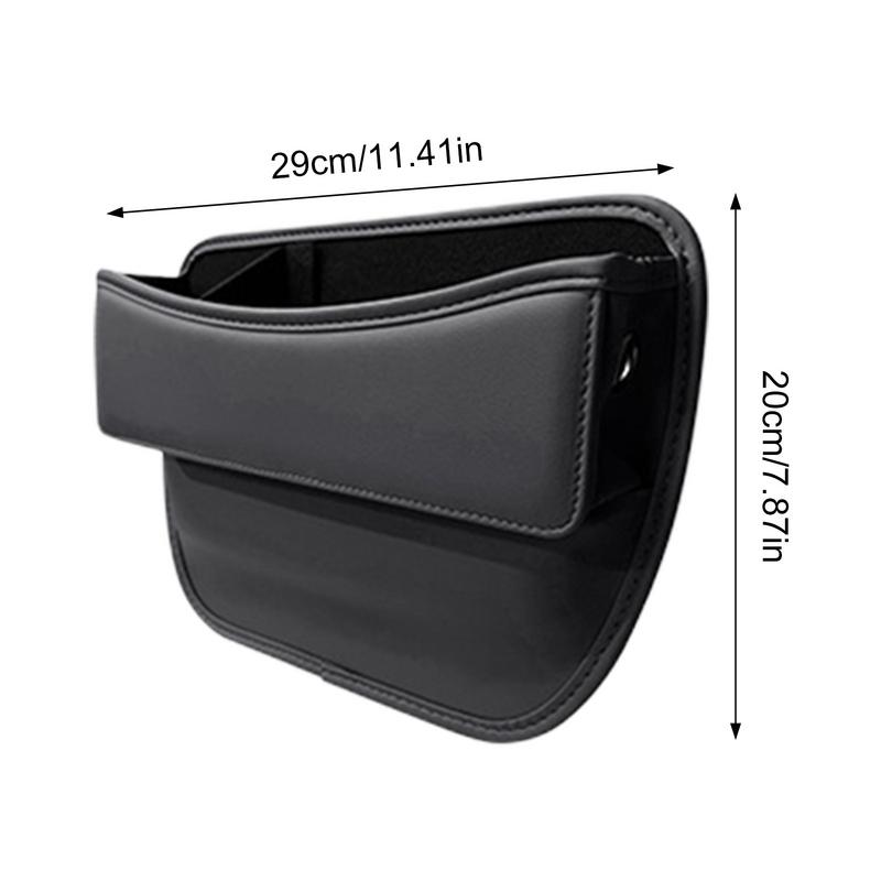 Pudełko do przechowywania na siedzenie samochodowe Organizer do szczelin samochodowych Pudełko wypełniające Skórzany organizer samochodowy Konsola na przednie siedzenie Na klucze Chusteczki Okulary przeciwsłoneczne