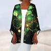 Women's Casual And Fashionable Valentine's Day  Printed Lightweight Mid Length Jacket Cardigan