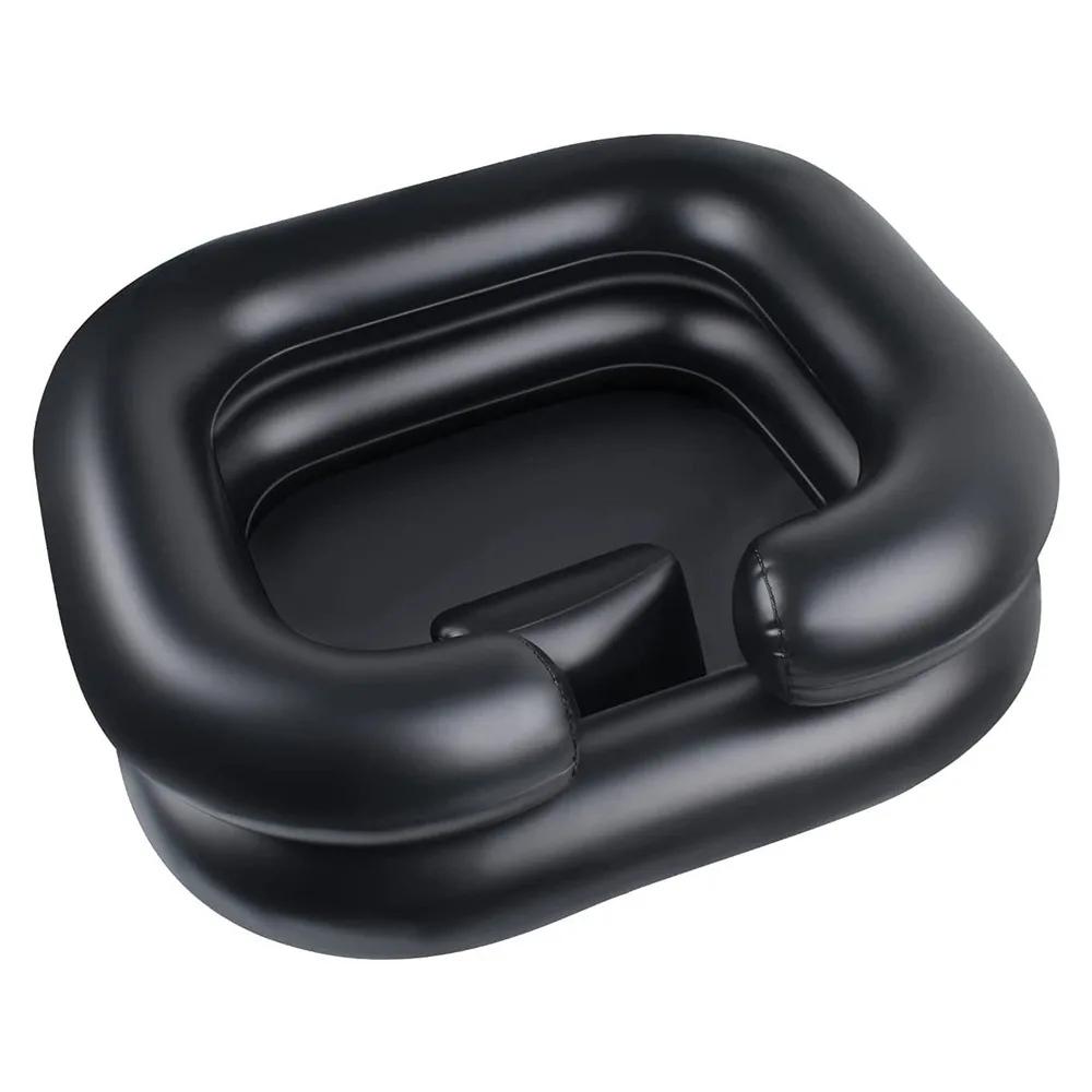 

Home Inflatable Shampoo Basin Portable Shampoo Bowl Hair Washing Basin For Bedridden Disabled Injured Hair Wash Tubat Basin ZG90 чорний