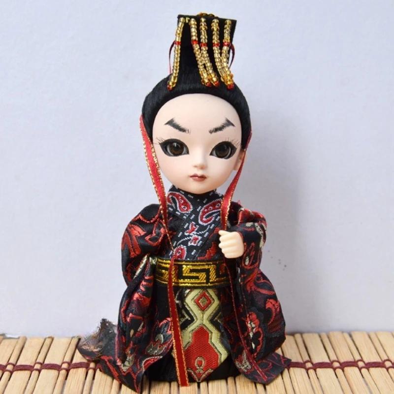 Chinese Peking Opera Mask Doll Opera Character Decoration Silk Doll Chinese Handmade Decorative Gifts Shop Decoration Doll