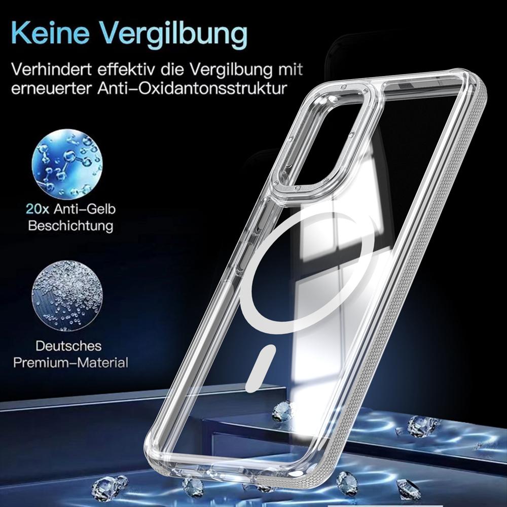 KEYSION Husă Magnetică Transparentă HD pentru MagSafe pentru Samsung A53 5G A13 5G Husă Telefon Transparentă Rezistentă la Șocuri pentru Galaxy A13 4G A53 5G