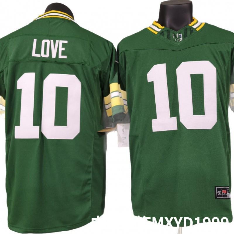 Green Bay Packers 10 Love Custom Embroidered Rugby Jersey Men Women Fans