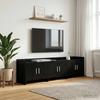 TV Cabinet 168 X 33 X 47 Cm Black Oak Particleboard
