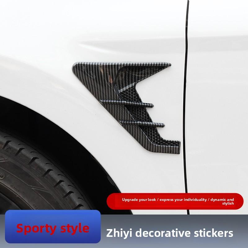 2pcs Vent Cover Fender Hood Air Flow Intake Trim Car Side Exterior Accessories Wing Decals Ventilation Sticker Modified Styling